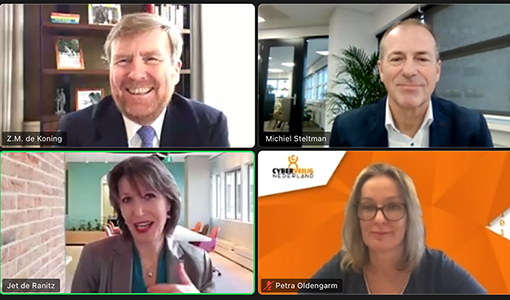 Cyberveilig Nederland in gesprek met Koning over impact coronapandemie